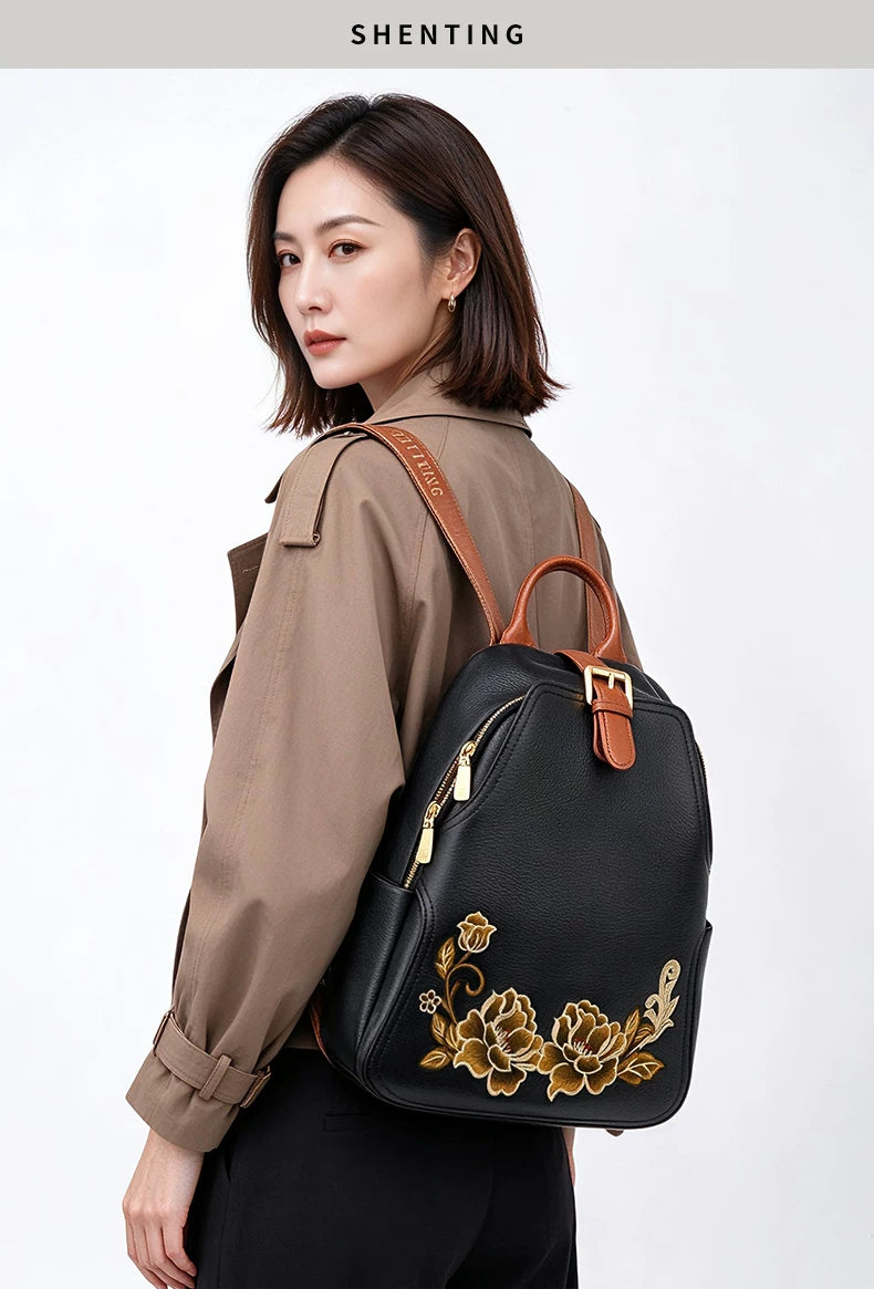 Embroidered Ethnic Style Backpack