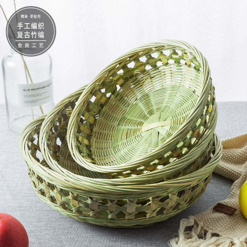 Openwork Bamboo Snack Basket