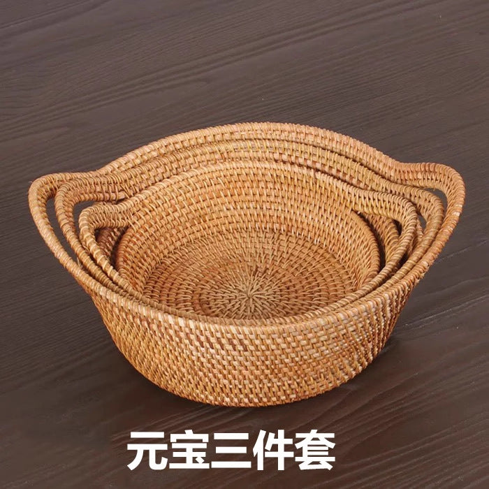 Handwoven Ingot-Shaped Basket