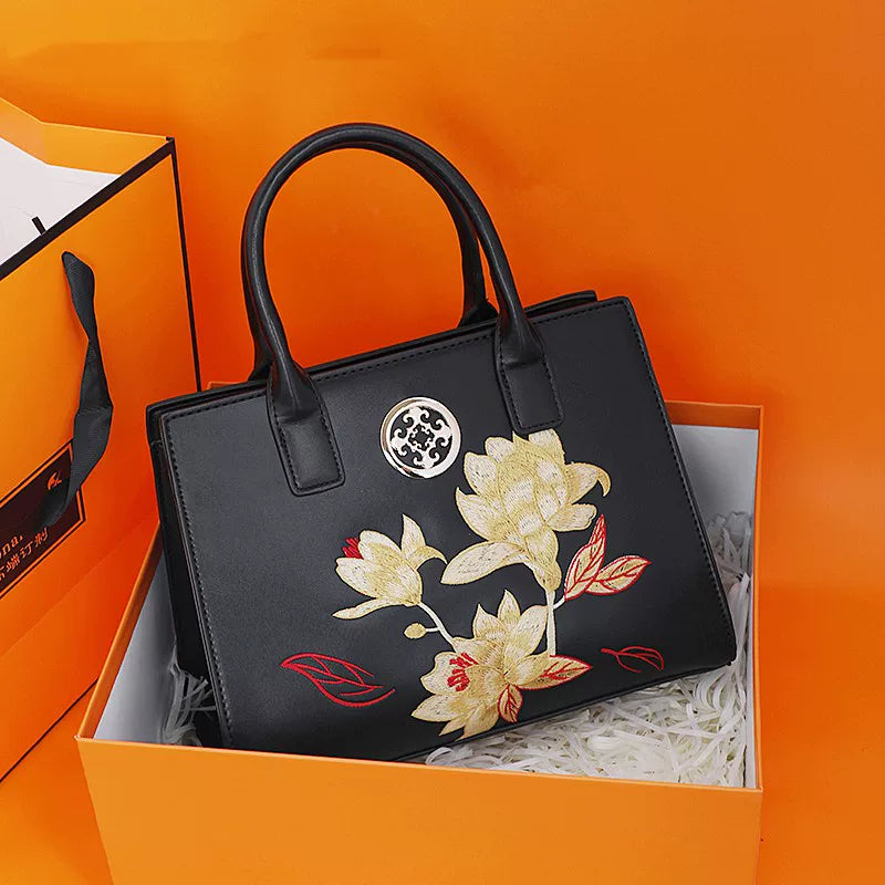 Embroidered Crossbody Handbag