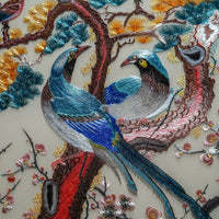 Auspicious Phoenix Vertical Suzhou Embroidery Bird Wall Decor