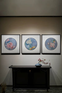 3-Panel Suzhou Embroidery Wall Decor