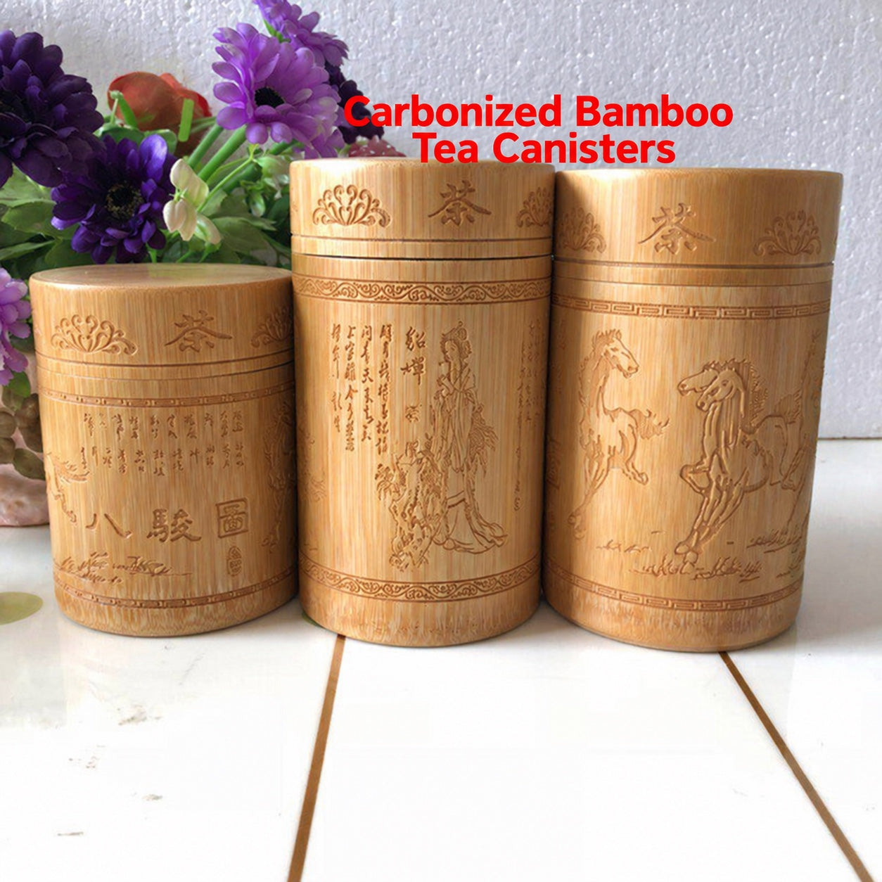 Bamboo Tea Canister with Lid