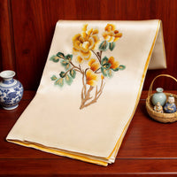 100% Mulberry Silk Su Embroidery Long Scarf