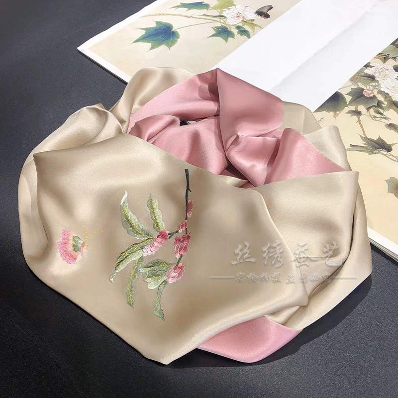 Chinese Style Su Embroidery Silk Shawl