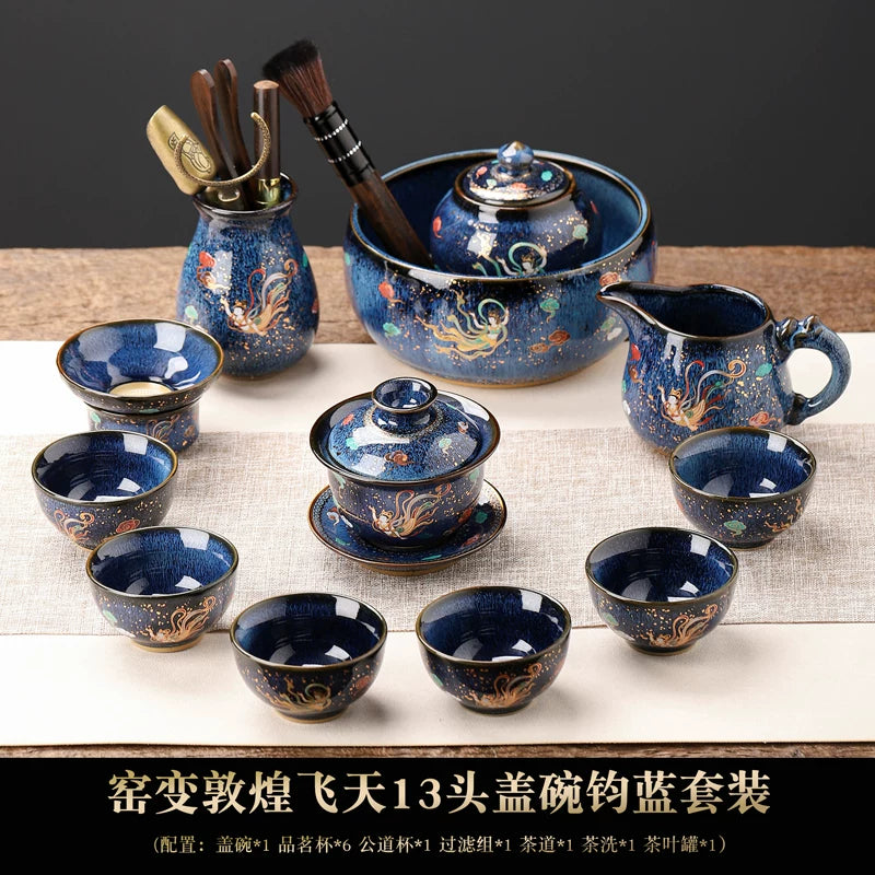 Dunhuang Flying Apsara Automatic Tea Set