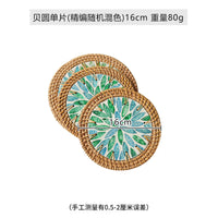 Rattan & Shell Inlay Trivet