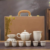 Ru Kiln Tea Set with Tea Tray