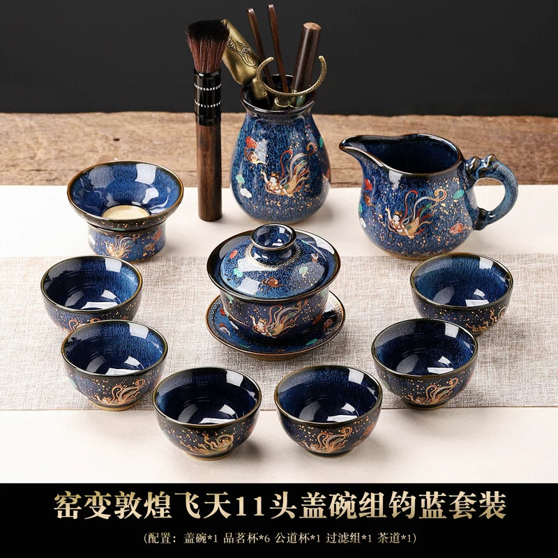 Dunhuang Flying Apsara Automatic Tea Set