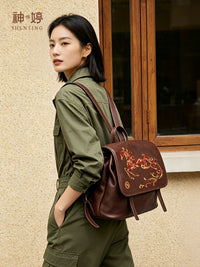 Leather Travel Backpack
