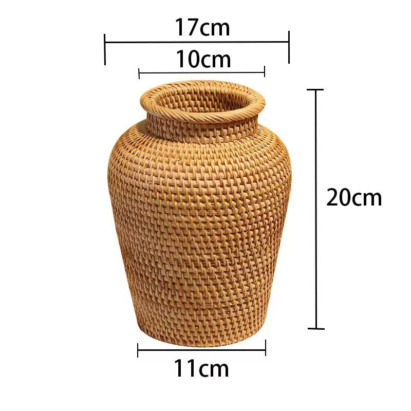 Rattan Vase & Cat-Ear Fruit Basket