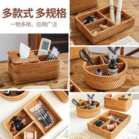 Rattan Remote & Pen Organizer