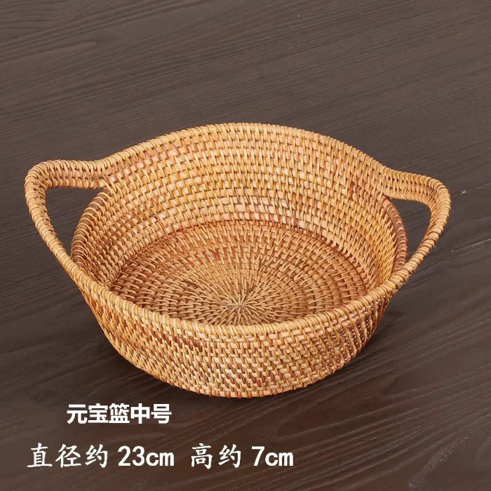 Handwoven Ingot-Shaped Basket