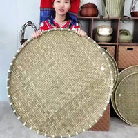Rattan-Rim Top-Layer Bamboo Sieve Tray