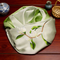 100% Mulberry Silk Su Embroidery Long Scarf