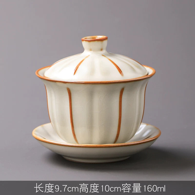 Ru Kiln Tea Set with Tea Tray