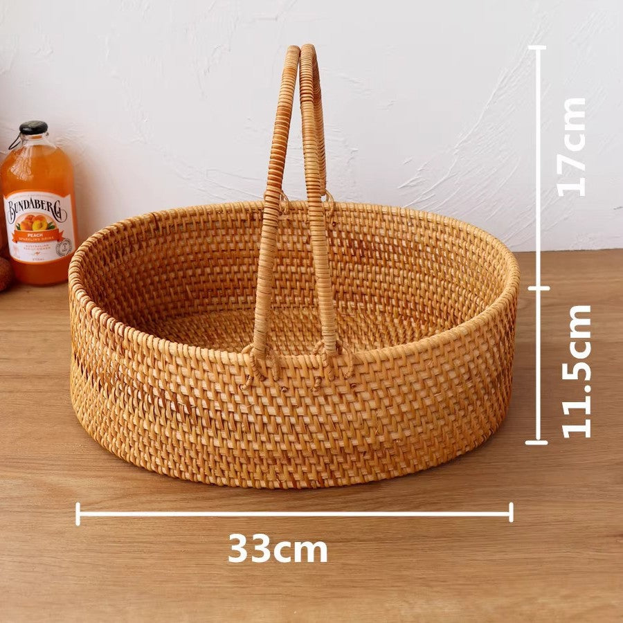 Rattan Picking Basket with Handle