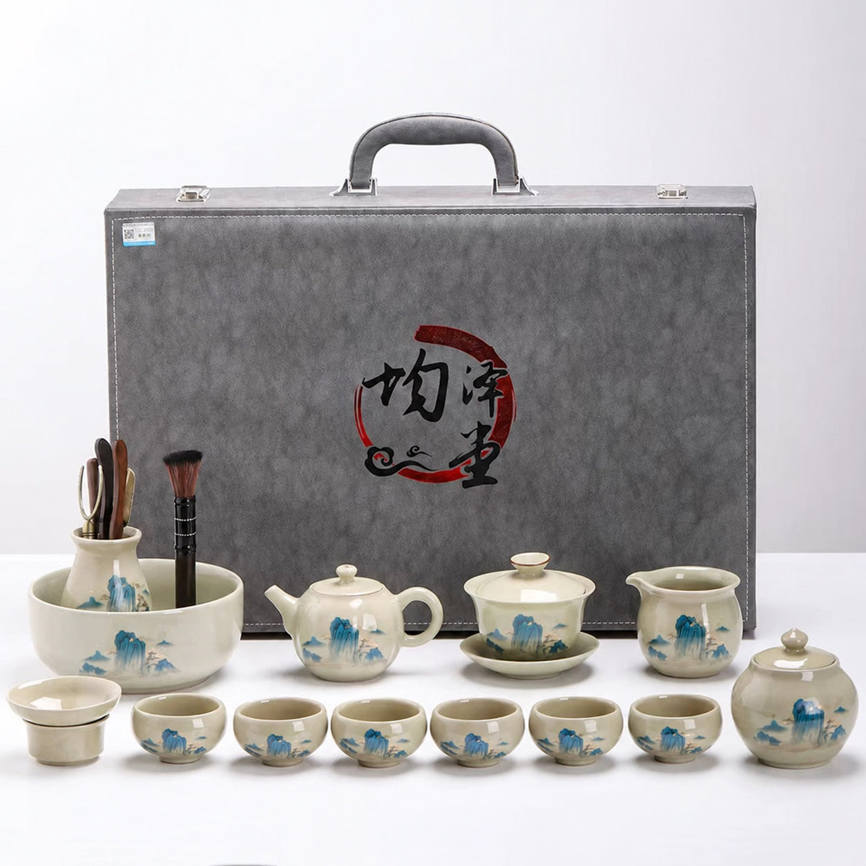 Ge Kiln Landscape Tea Set Melon Teapot
