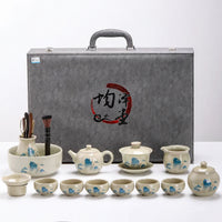 Ge Kiln Landscape Tea Set Melon Teapot