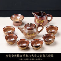 Golden Dragon Gilded Tea Set