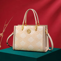Zhuang Brocade Top-Handle Handbag