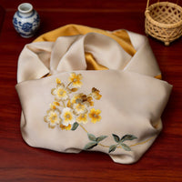 100% Mulberry Silk Su Embroidery Long Scarf