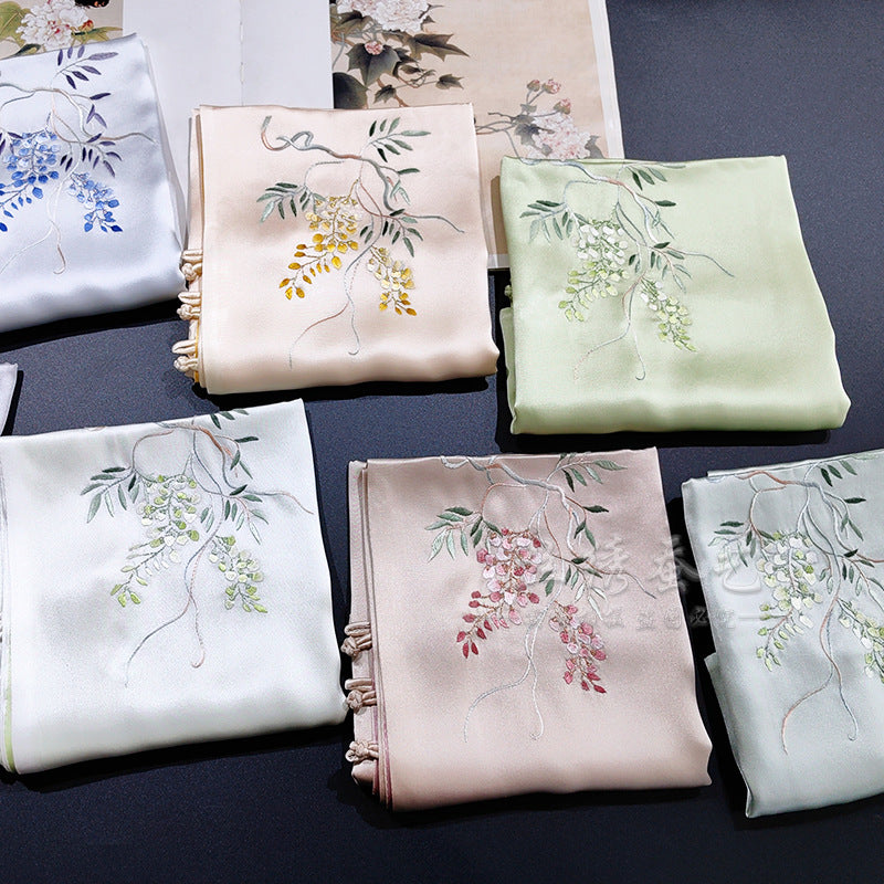 Mulberry Silk Embroidered Qipao Shawl