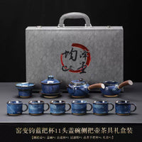Jun Kiln Side-Handle Teapot Tea Set
