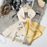 Su Embroidery Mulberry Silk Scarf with Gift Box