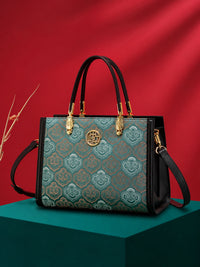 Zhuang Brocade Top-Handle Handbag