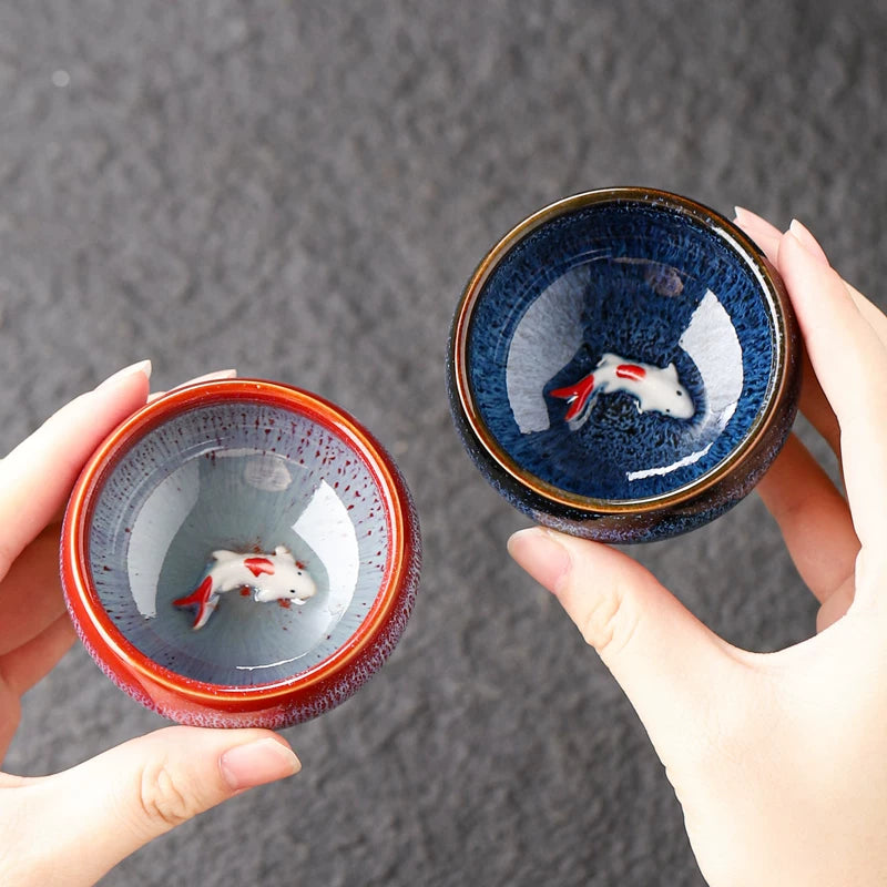 Kiln-Change Fish Tea Cup