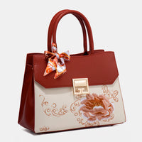 Large Red Embroidered Wedding Handbag