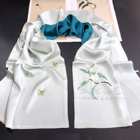 Su Embroidery Mulberry Silk Shawl with Frog Button