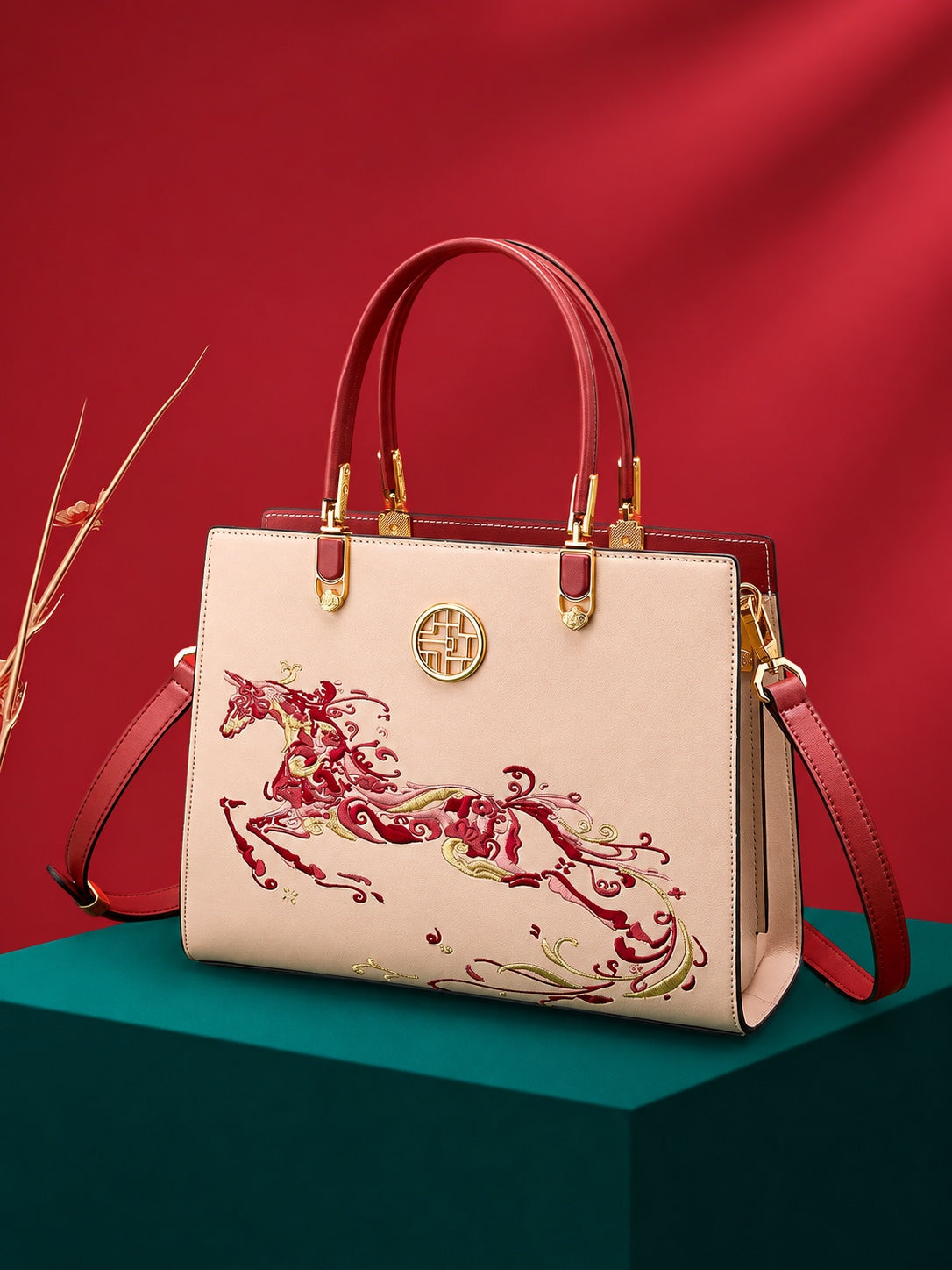 Embroidered Chinese-Style Handbag