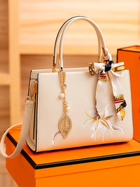 Off-White Embroidered Crossbody Handbag