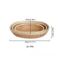 Golden Bamboo Oval Basket