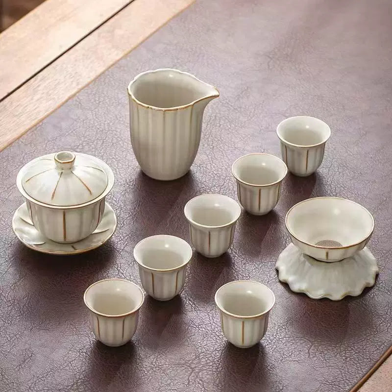 Ru Kiln Tea Set with Tea Tray