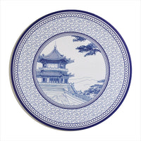 复古花卉油画系圆形西餐垫 咖啡杯圆垫 PVC印花防水防油高档餐垫