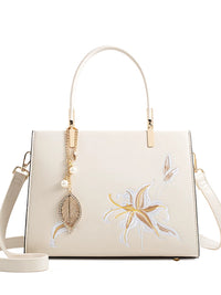 Off-White Embroidered Crossbody Handbag