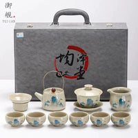 Ge Kiln Landscape Tea Set Melon Teapot
