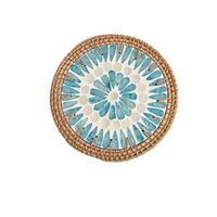 Rattan & Shell Coaster