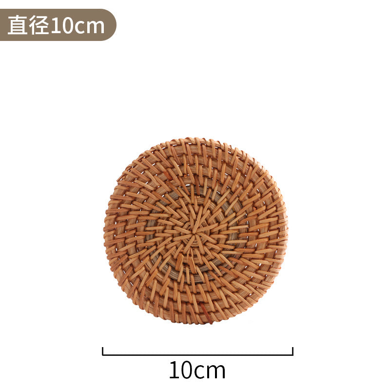 Handwoven Rattan Coaster