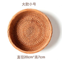 Wave-Edge Rattan Fruit Basket
