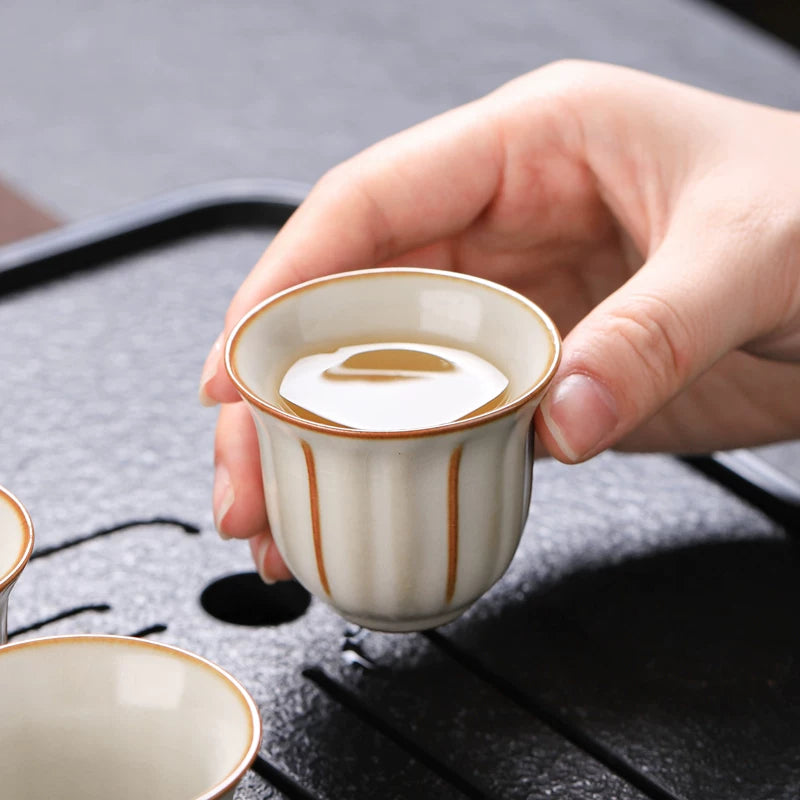 Ru Kiln Tea Set with Tea Tray