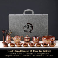 Golden Dragon Gilded Tea Set