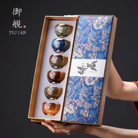 Gold-Inlaid Jade Jian Ware Master Cup
