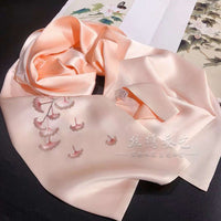 Su Embroidery Ginkgo Double-Sided Silk Shawl