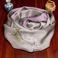100% Mulberry Silk Su Embroidery Long Scarf