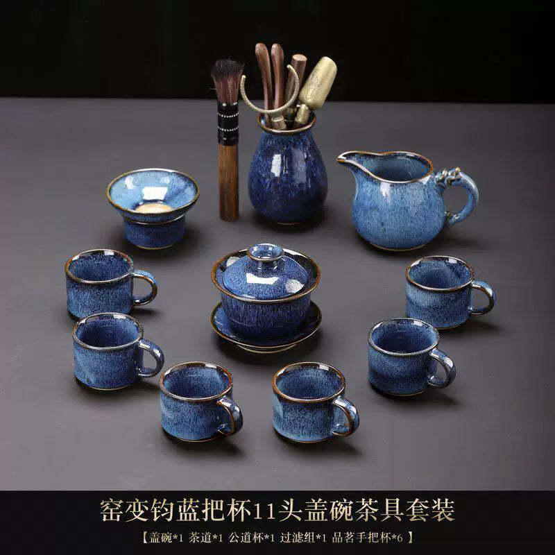 Jun Kiln Side-Handle Teapot Tea Set