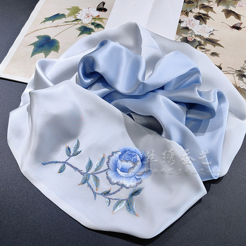 Su Embroidery Silk Long Scarf, Suzhou Gift